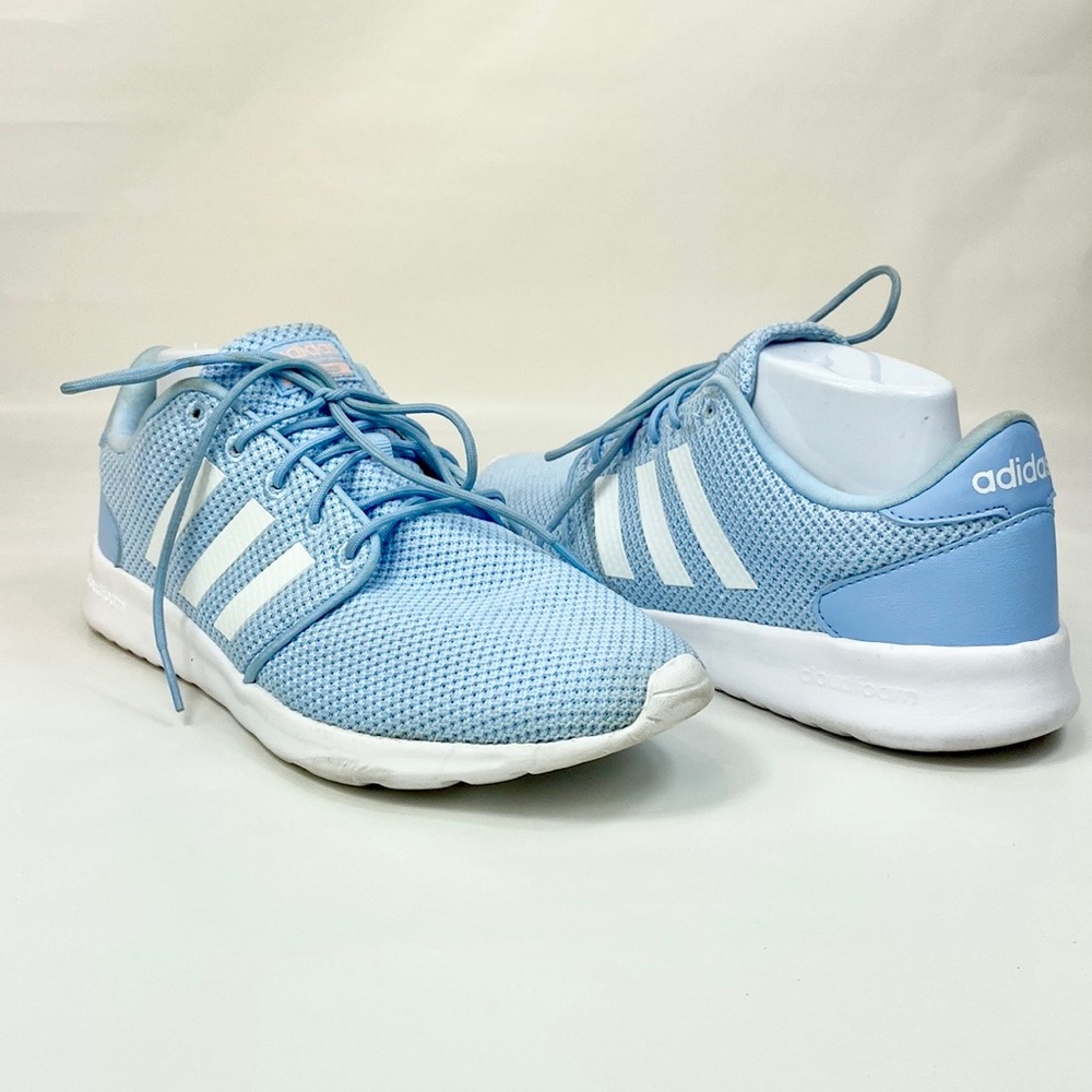 Adidas’s Cloudform QT Racer Sneaker, Light Blue, Running Shoe, Women’s US 9